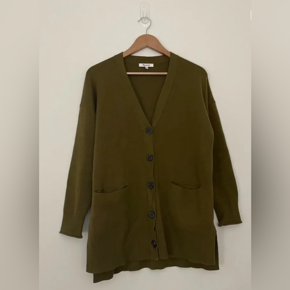 Madewell Cozy Boyfriend Button Front Cardigan Sweater Size Medium
